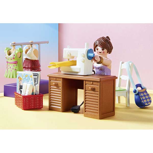 PLAYMOBIL DOLLHOUSE ΥΠΝΟΔΩΜΑΤΙΟ ΜΕ ΑΤΕΛΙΕ ΡΑΠΤΙΚΗΣ (70208) - Image 5