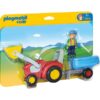 PLAYMOBIL 1.2.3 ΤΡΑΚΤΕΡ ΜΕ ΚΑΡΟΤΣΑ (6964)